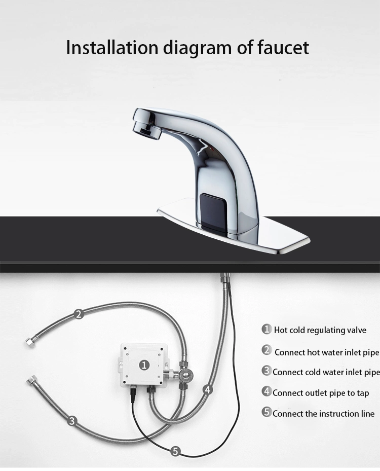 AC/DC Automatic Intelligent Smart Sense Bathroom Mixer Sensor Tap