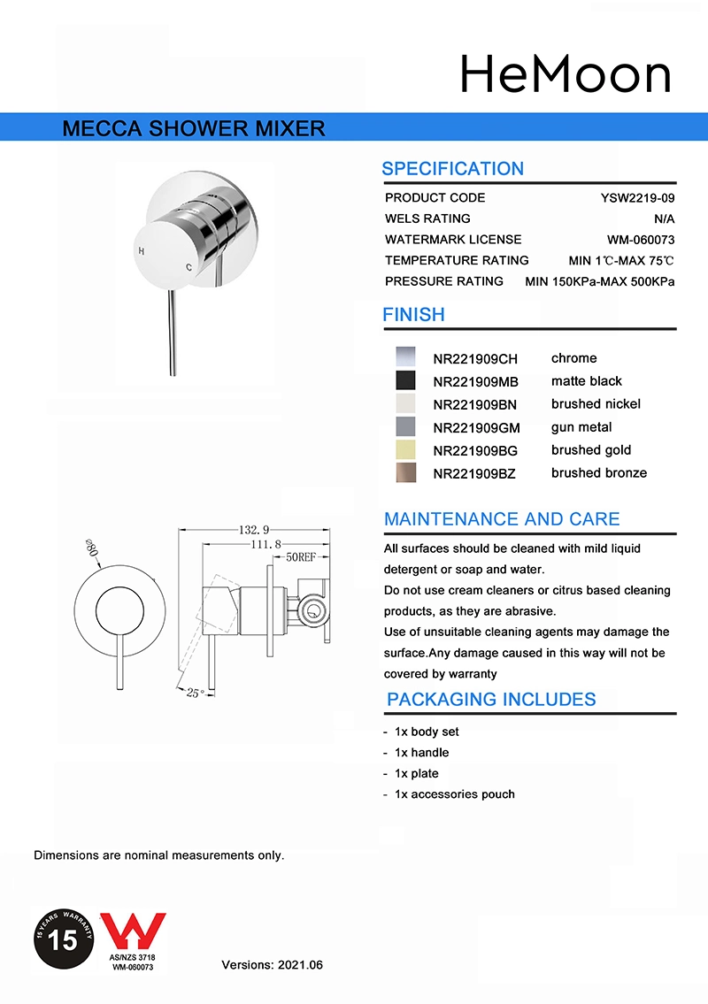 Hot Selling Hidden Water Tap Shower Mixer Faucet Chrome Diverter Shower